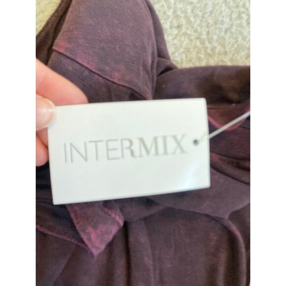 NWT Iro Polette Tank Top Small Shoulder Pads Stone Wash Crew Neck Black Red S - Picture 12 of 16